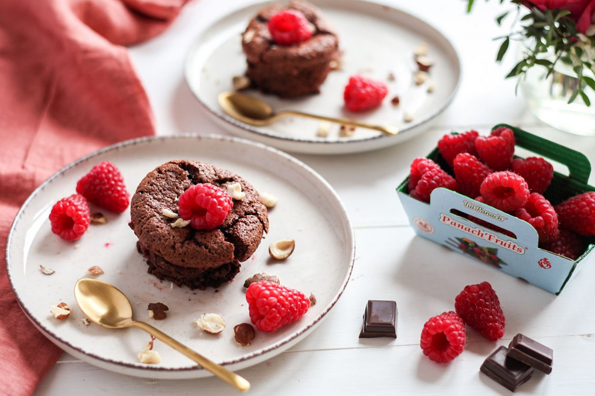  Coeurs coulants chocolat framboise